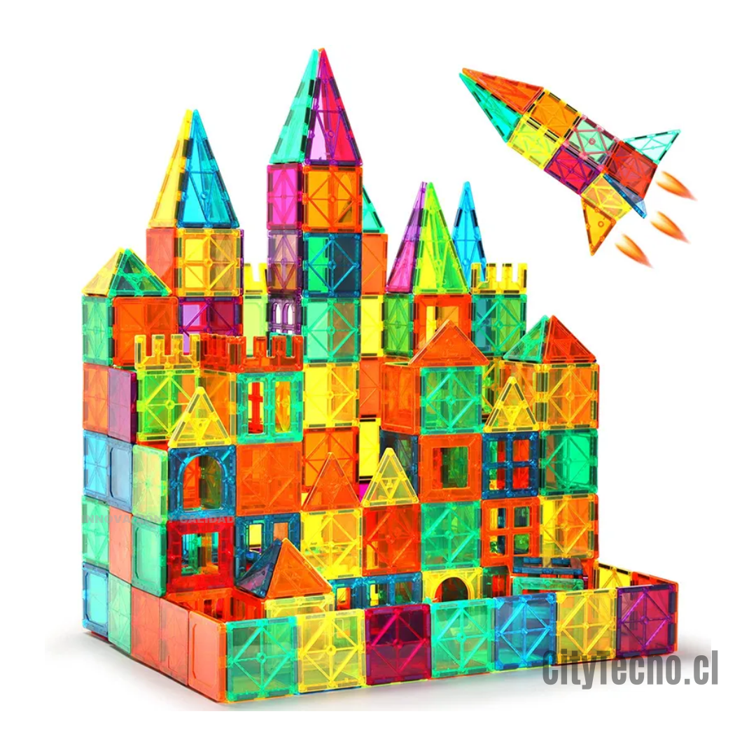 Puzzle Magnético de Construcción 32 Piezas | Bloques Educativos para Niños +3 Años