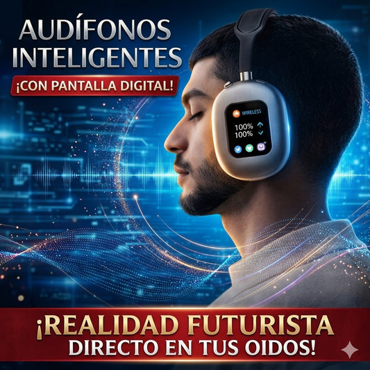 Audífonos Inalámbricos con Pantalla Digital Táctil | Bluetooth, Control desde el Auricular