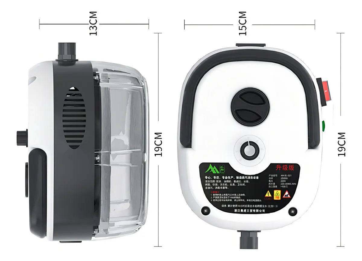 Limpiador a Vapor 2500W Semi Profesional con Accesorios | Alta Potencia, Uso Multiusos