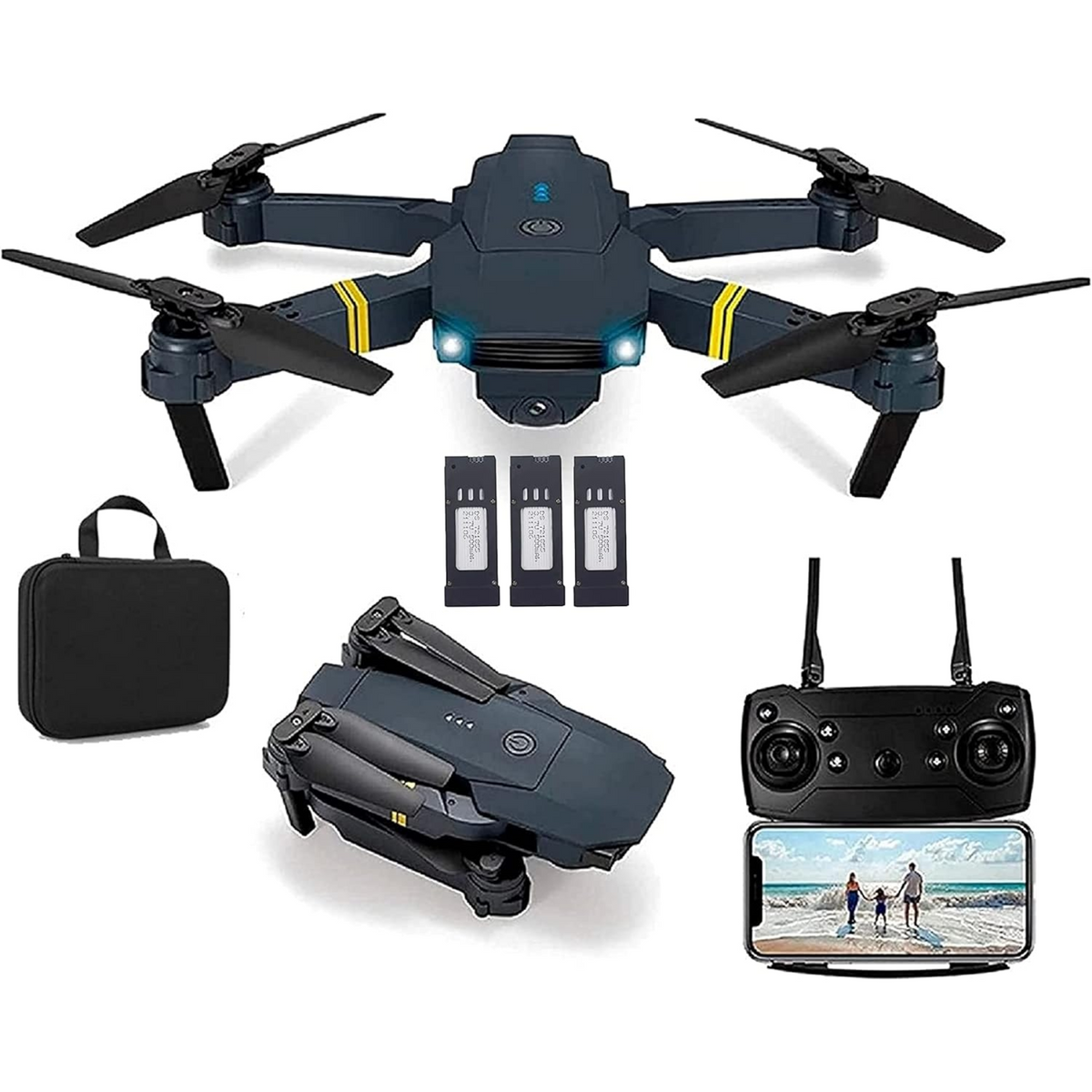 Mini Drone Plegable con Cámara HD 720P y WiFi FPV | Control por App, Ideal para Principiantes