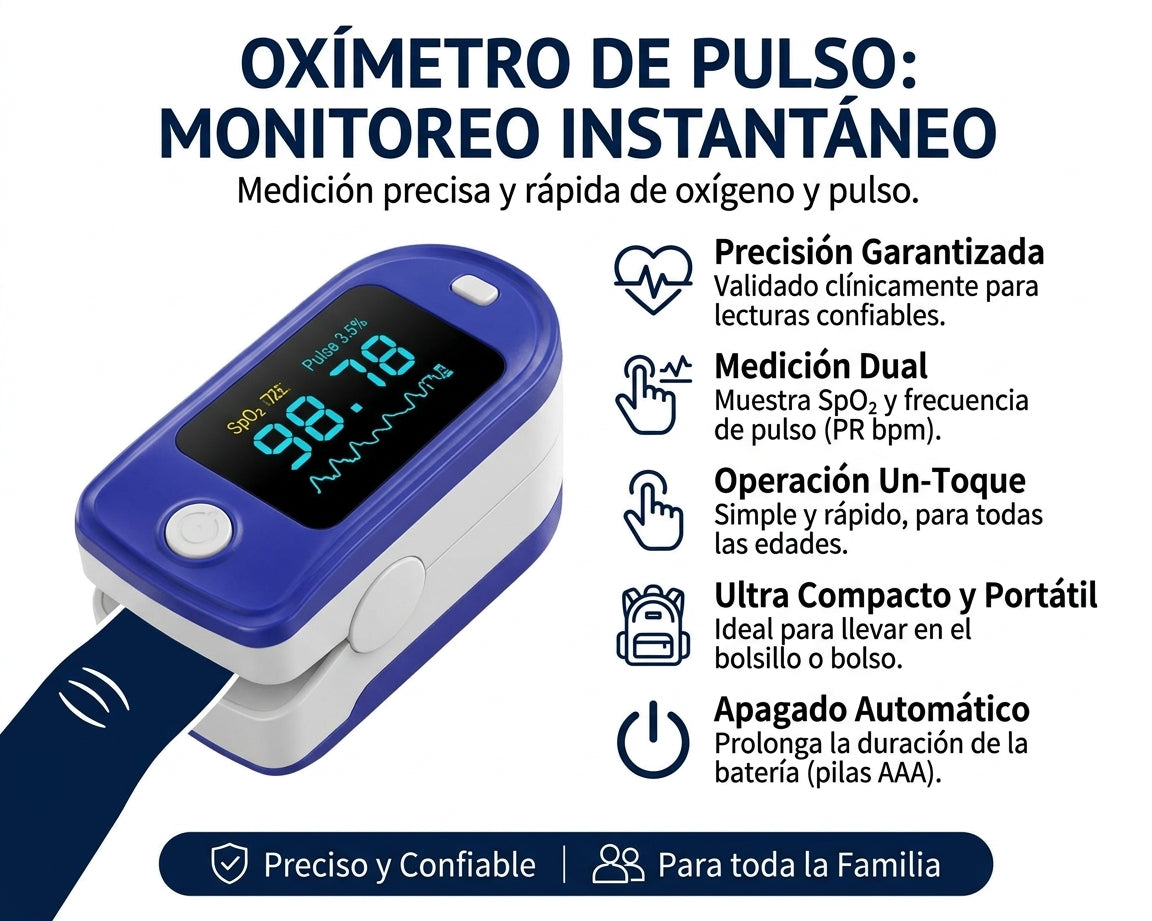 Kit de Salud 3 en 1: Tensiómetro Digital + Nebulizador + Oxímetro de Pulso | Monitoreo en Casa