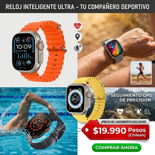 Smartwatch Pantalla HD 2.09" | Bluetooth, Monitor de Salud, Llamadas y Notificaciones | Android e iOS