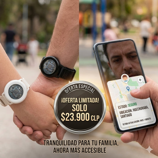 Rastreador GPS con Correa Compatible con Apple | Localizador para Niños, Mascotas y Objetos
